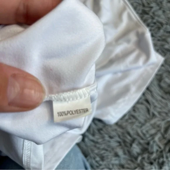 St Patricks Day 4 Leaf Clover Tshirt Womens Medium White Green Short Sleeve - Picture 6 of 7